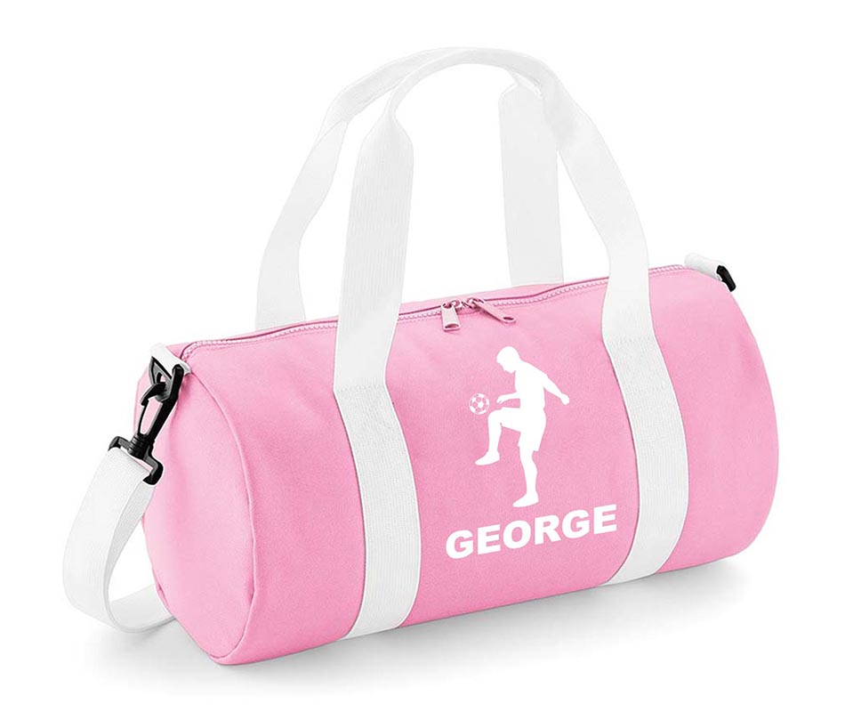 Personalised Football Player with Your Name School Gym Kit Kids Bag Gift Gym Essentials