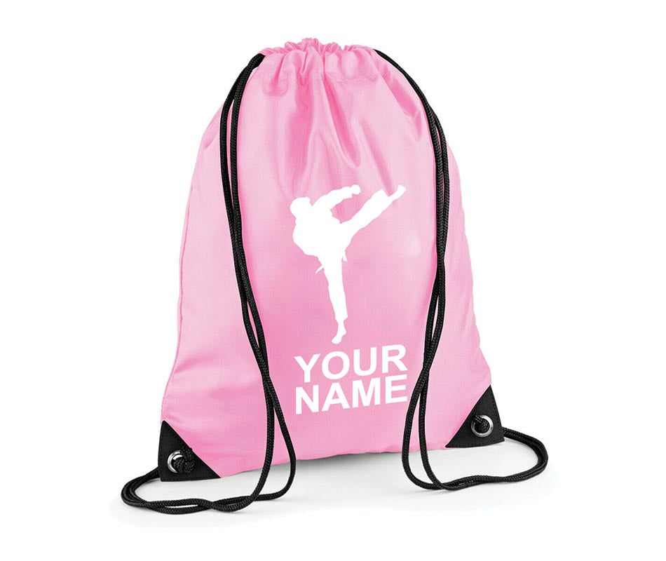 Personalised Unisex Martial Arts Pull String Bag Drawstring Ballet Kids Gift Casual Backpack