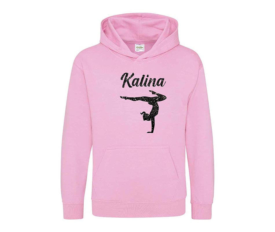 Personalised Ladies Gymnastics Hoodie Jumper Top Workwear Sportswear Outerwear Women Hoodies