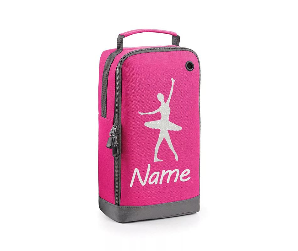 Personalised Glitter Ballet Dance Boot Bags Dancer Sports School Gym PE Kit Bag