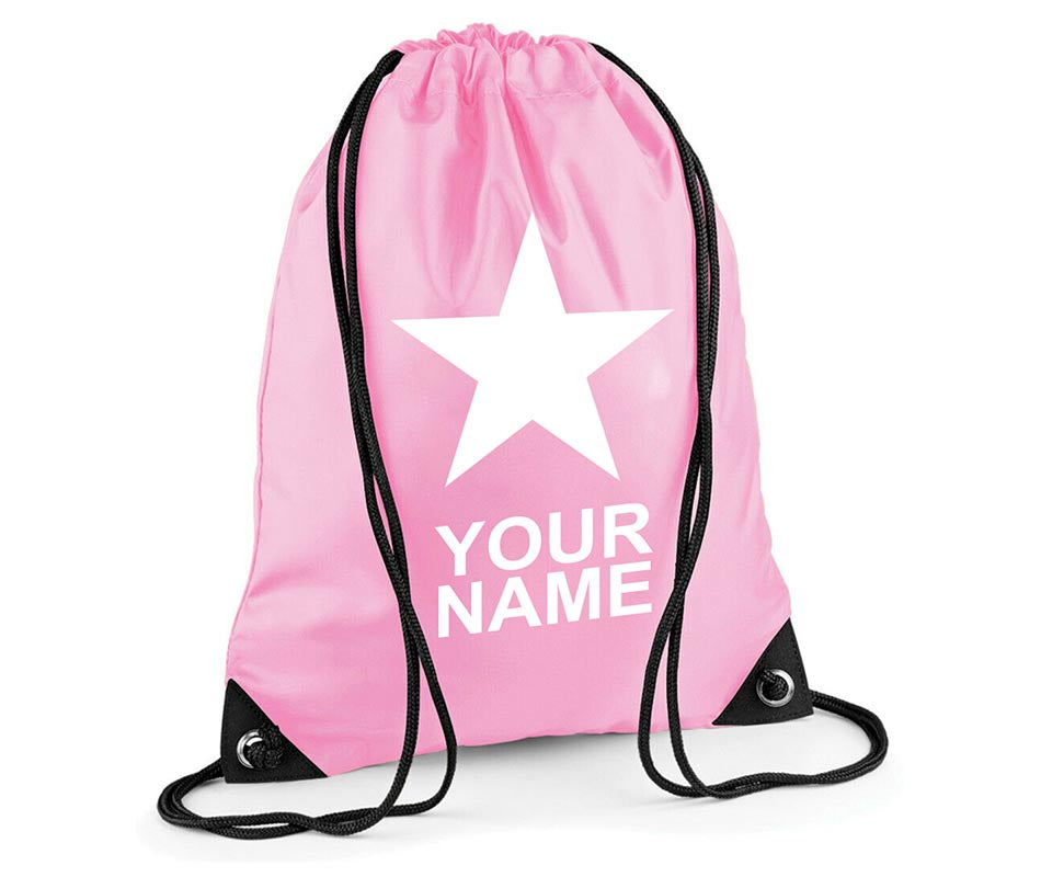 Personalised Unisex Pull String Bag Drawstring Ballet Kids Gift Casual Backpack