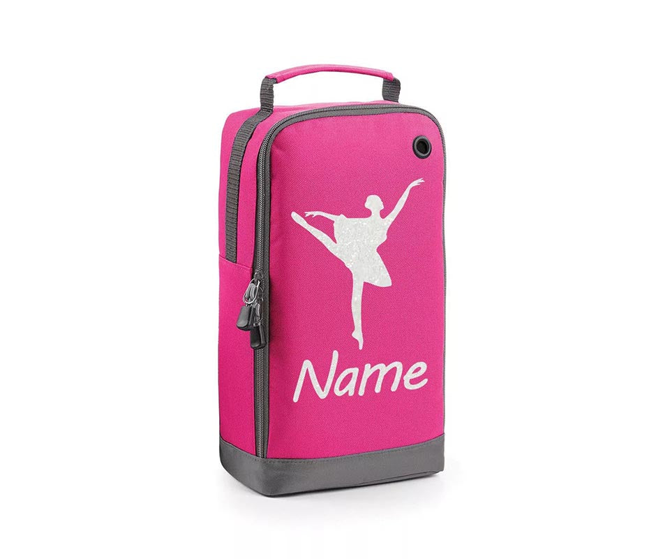 Personalised Glitter Ballet Dance Boot Bags Dancer Sports School Gym PE Kit Bag