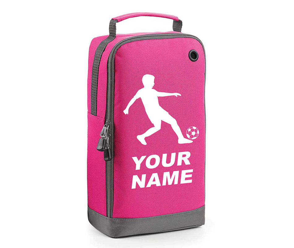 Personalised Any Name Children Football Player Boot Bag Boys Rugby Kids Sports PE Kit Bag