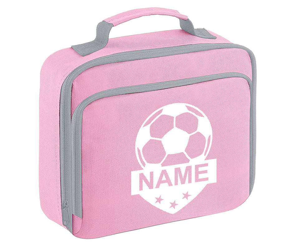 Personalised Football Name Lunch Bag Boys Girls Insulated Children School Dinner