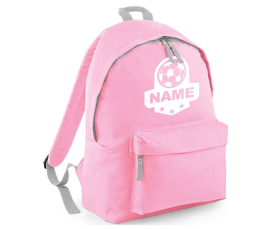 Personalised Football School Backpack Bag Kids Any Name Text Girls Boys Rucksack Casual and Travel Bag PE Kit