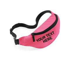 Personalised Printed Belt Bag Fanny Pack Festival Money Belt Purse Hip Wallet