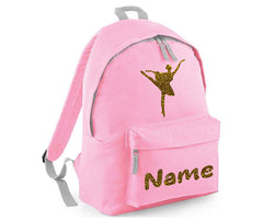 Personalised Gymnastics Ballet Dancer School Backpack Kids Any Name Text Girls