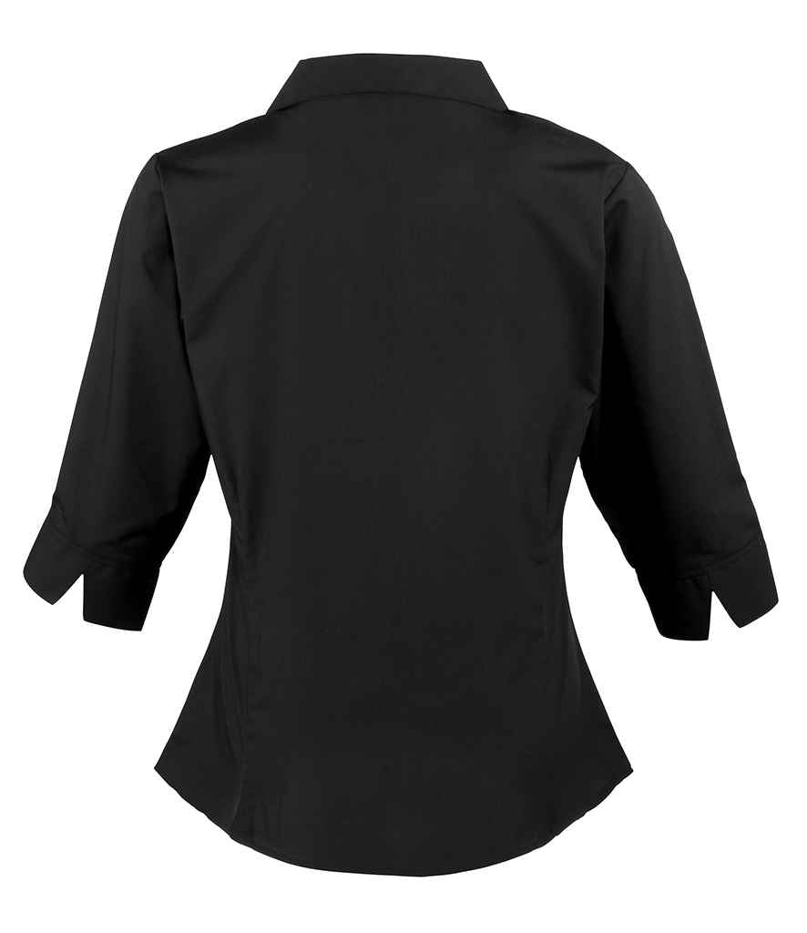 Premier Ladies 34 Sleeve Poplin Blouse
