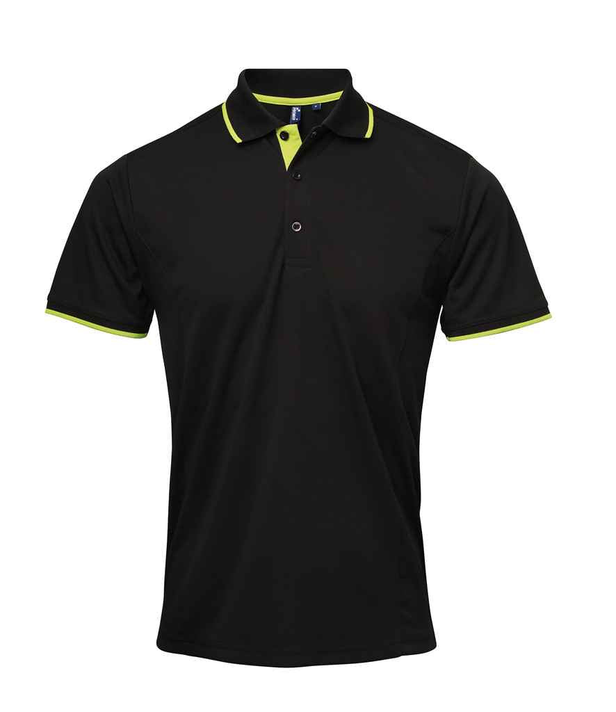 Premier Contrast Coolchecker Piqu Polo Shirt