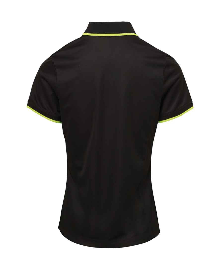 Premier Ladies Contrast Coolchecker Piqu Polo Shirt