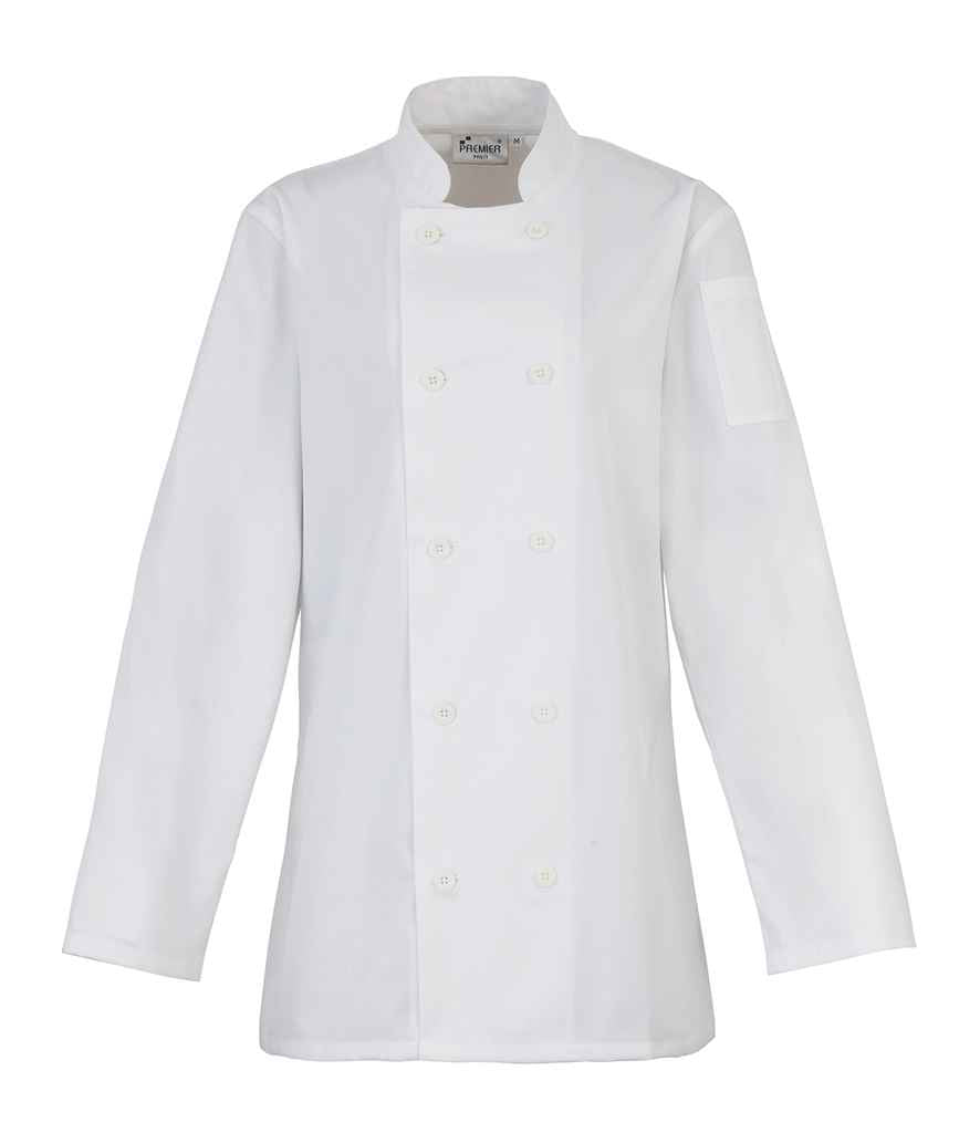 Premier Ladies Long Sleeve Chefs Jacket