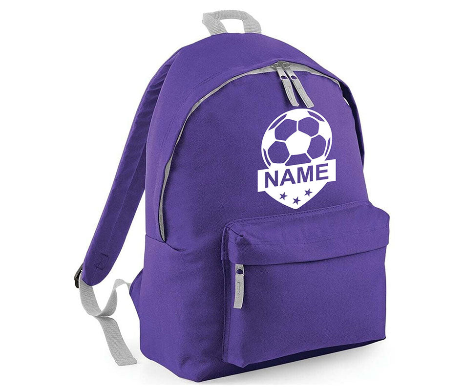 Personalised Football School Backpack Bag Kids Any Name Text Girls Boys Rucksack Casual and Travel Bag PE Kit