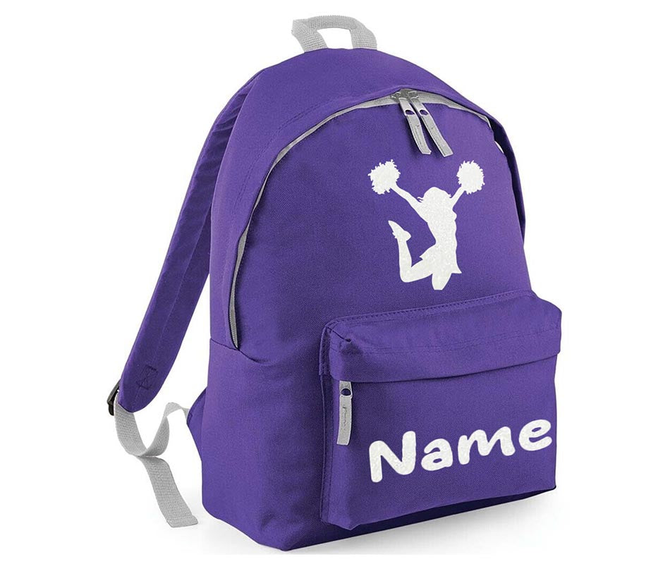 Personalised Gymnastics Cheerleader School Backpack Kids Any Name Text Girls