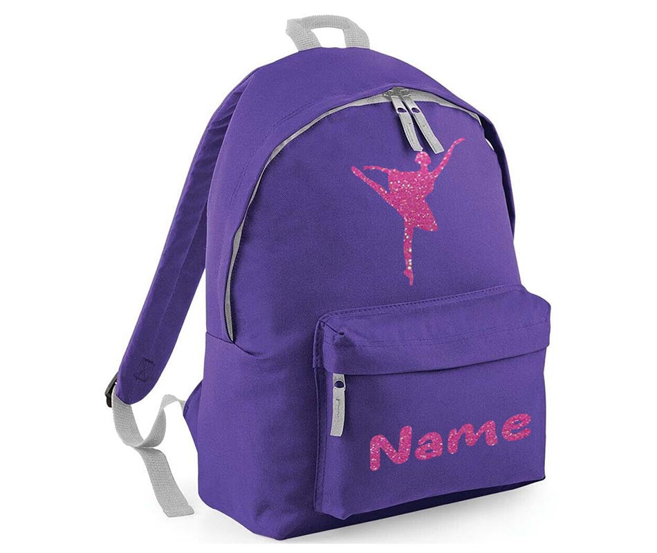 Personalised Gymnastics Ballet Dancer School Backpack Kids Any Name Text Girls