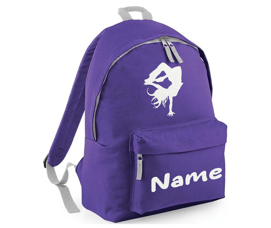 Personalised Gymnastics Street Leader School Backpack Kids Any Name Text Girls