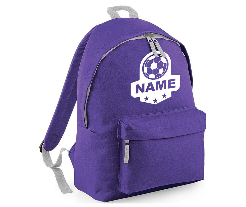 Personalised Football School Backpack Bag Kids Any Name Text Girls Boys Rucksack Casual and Travel Bag PE Kit