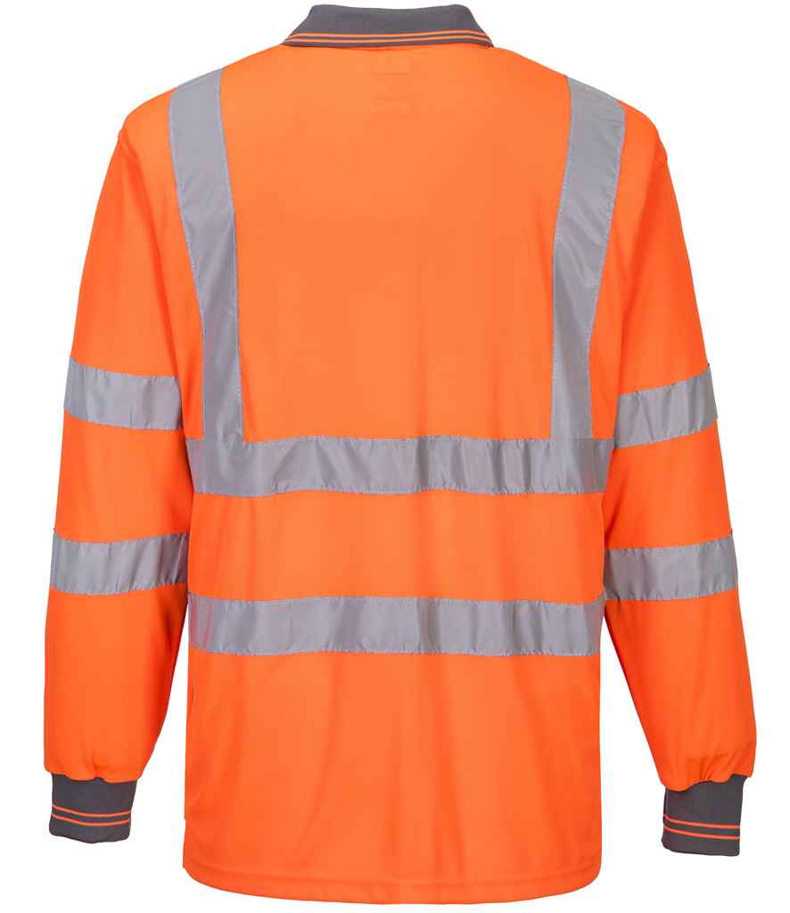 Portwest HiVis Long Sleeve Polo Shirt