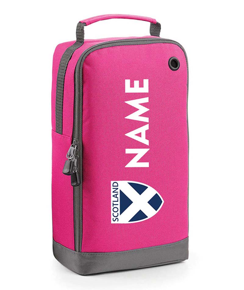 Personalised Scotland Boot Bag Sports School Gym PE Accessory Customised Kit Bag