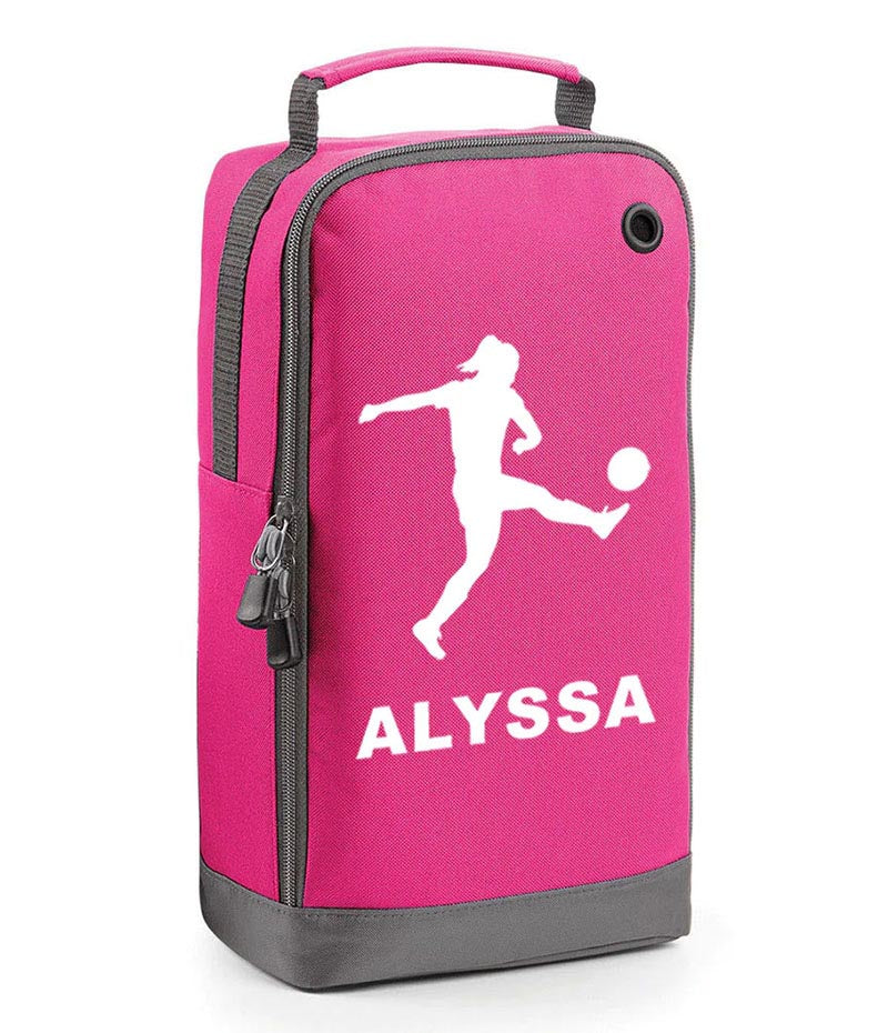 Personalised Girls Football Boot Bag Kids Footballer Sports School Pe Kit Gift