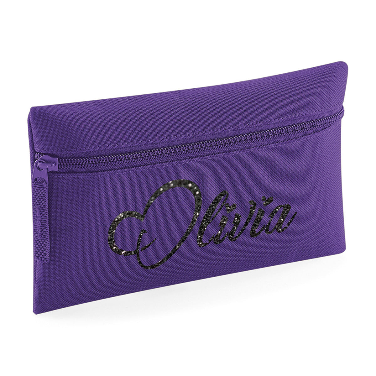 Personalised Pencil Case with Glitter Name School Equipment Pens Bag Case Best Gift