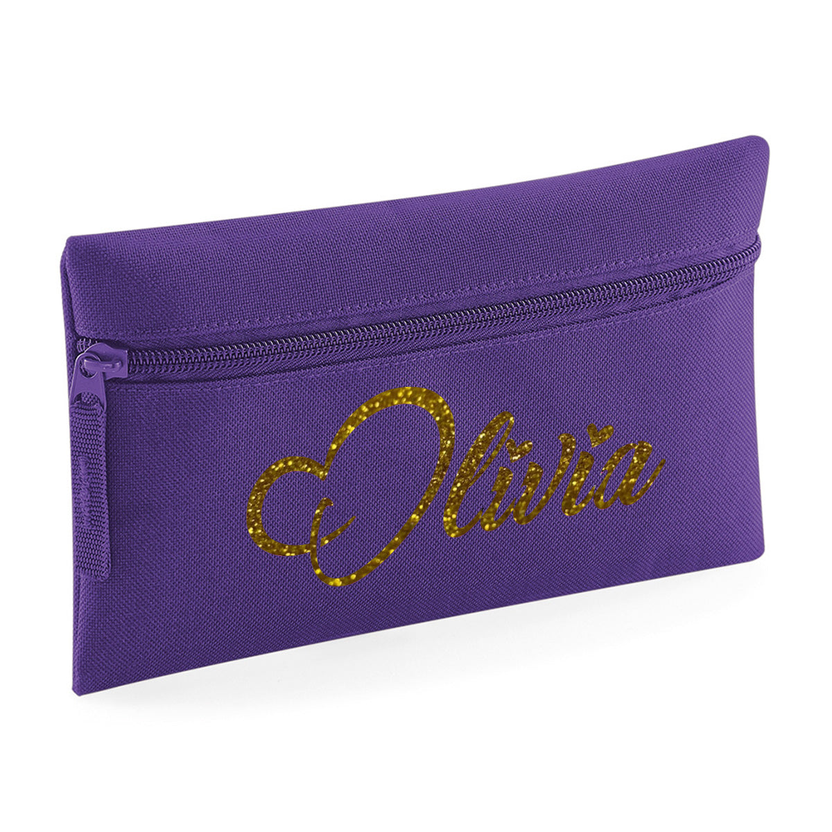 Personalised Pencil Case with Glitter Name School Equipment Pens Bag Case Best Gift