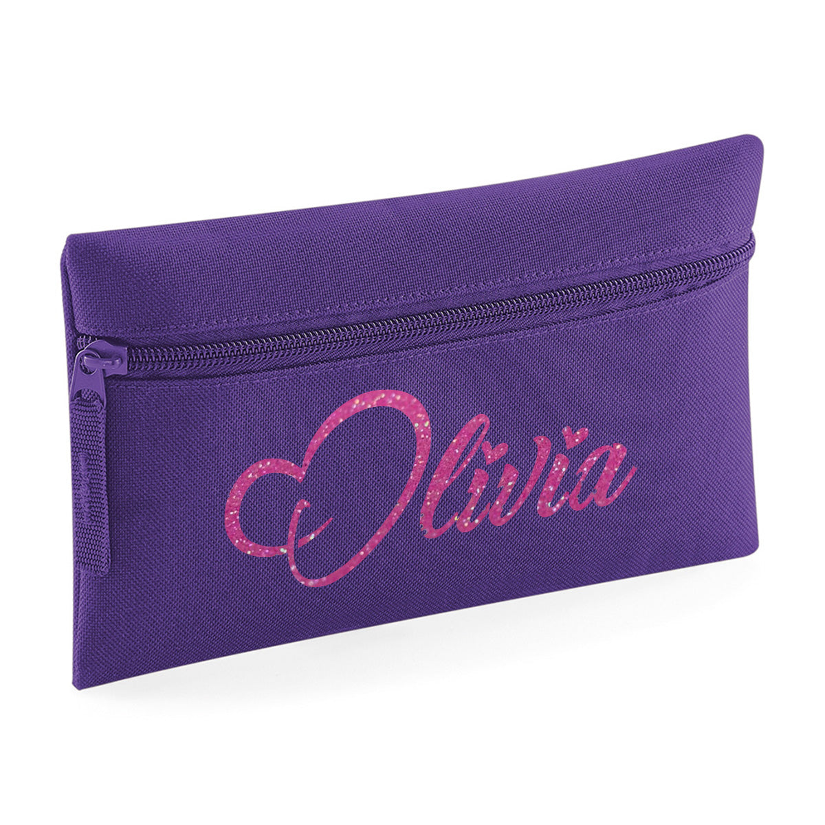 Personalised Pencil Case with Glitter Name School Equipment Pens Bag Case Best Gift