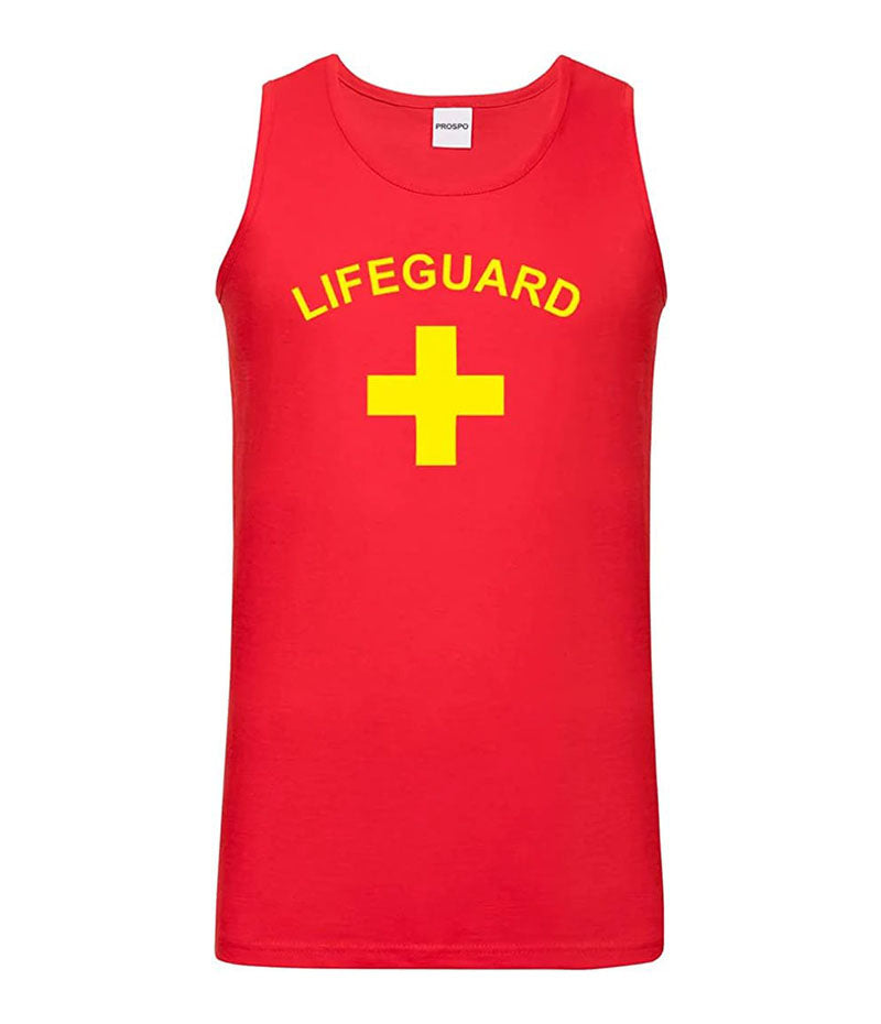 Prospo® Mens Lifeguard Cooltex Fancy Dress Beach Party Vest TOP