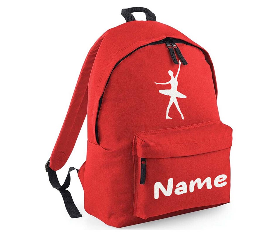 Personalised Gymnastics Ballet Dancer School Backpack Kids Any Name Text Girls