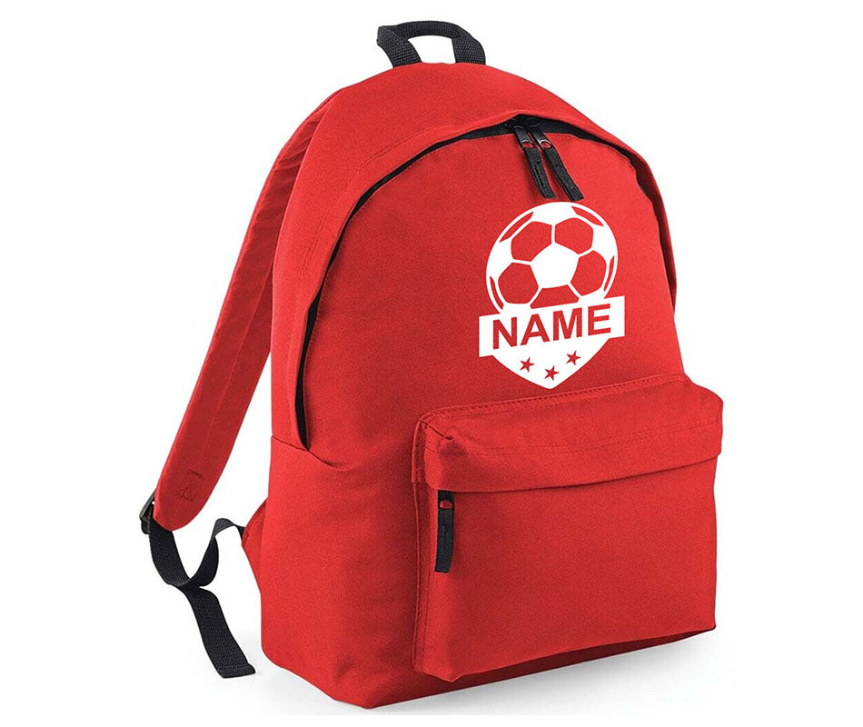 Personalised Football School Backpack Bag Kids Any Name Text Girls Boys Rucksack Casual and Travel Bag PE Kit