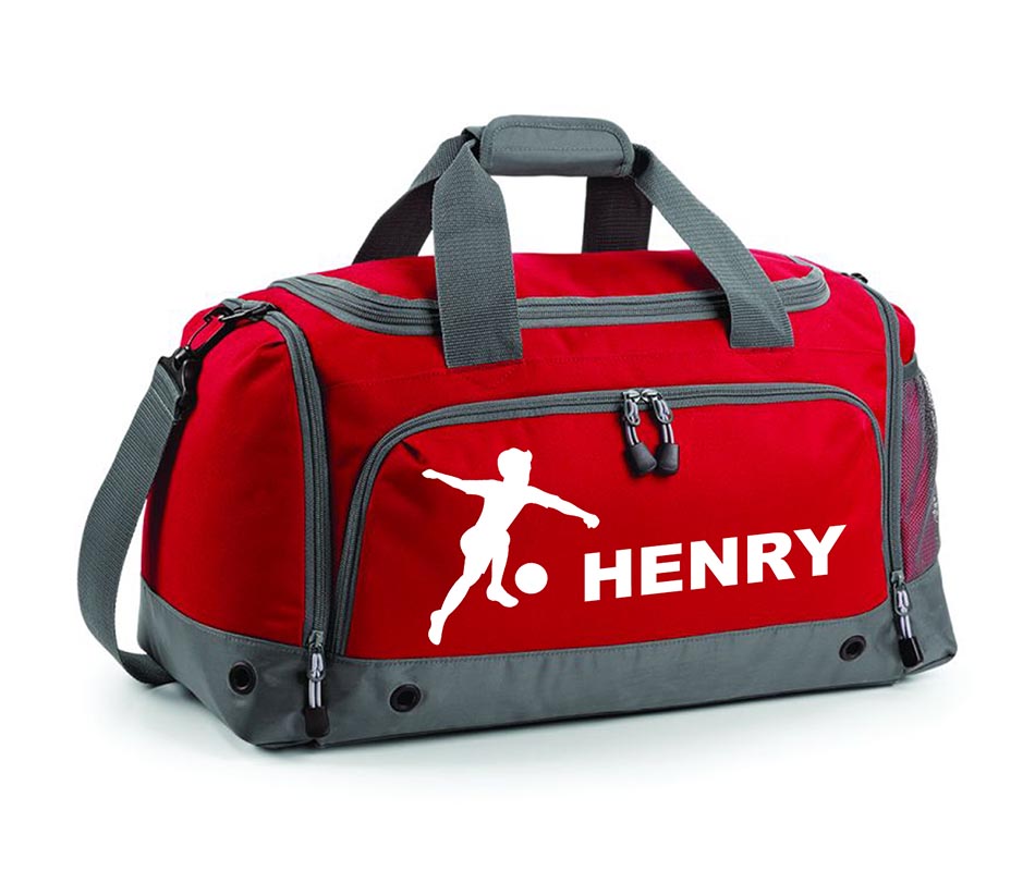 Personalised Football Holdall With Your Name Or Club Kids Boys Men Kit Bag