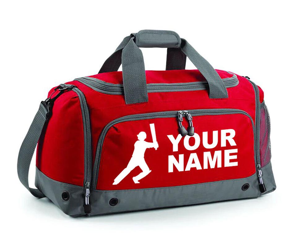 Personalised Cricket Holdall with Your Name or club Kids Boys Mens Kit Bag Bag