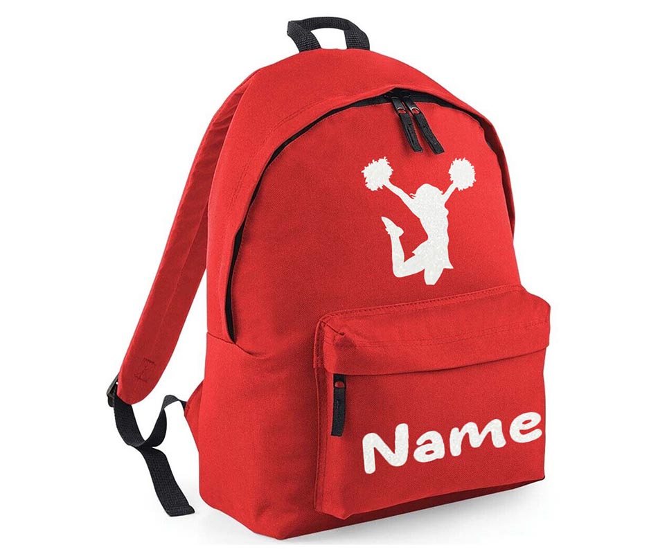 Personalised Gymnastics Cheerleader School Backpack Kids Any Name Text Girls