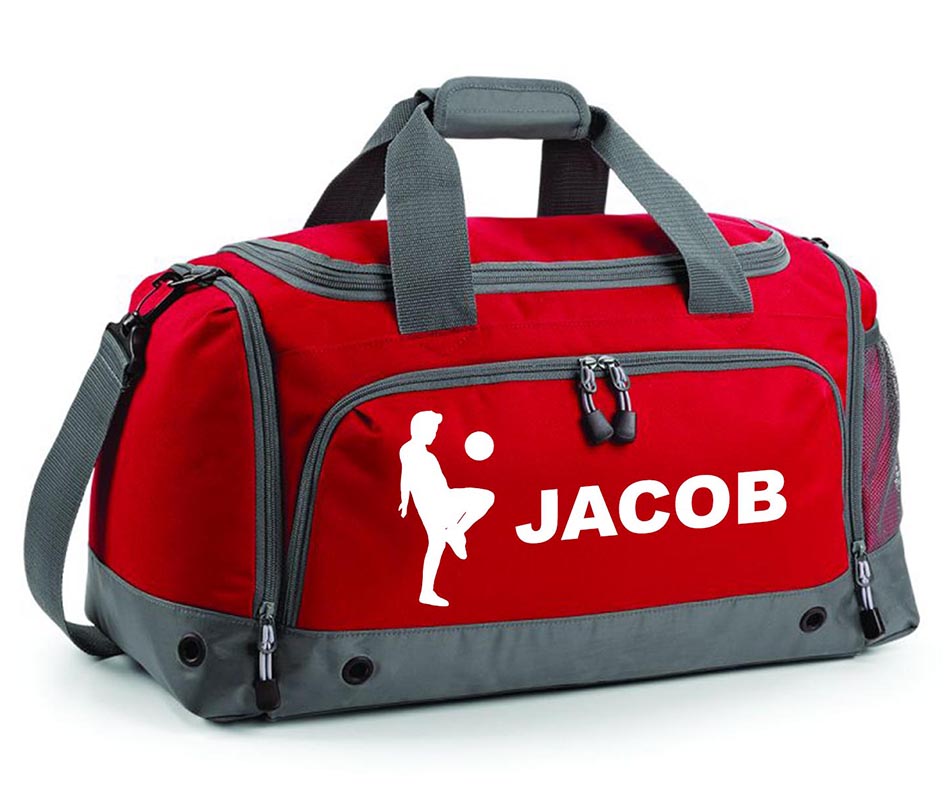 Personalised Football Holdall With Your Name Or Club Kids Boys Men Kit Bag