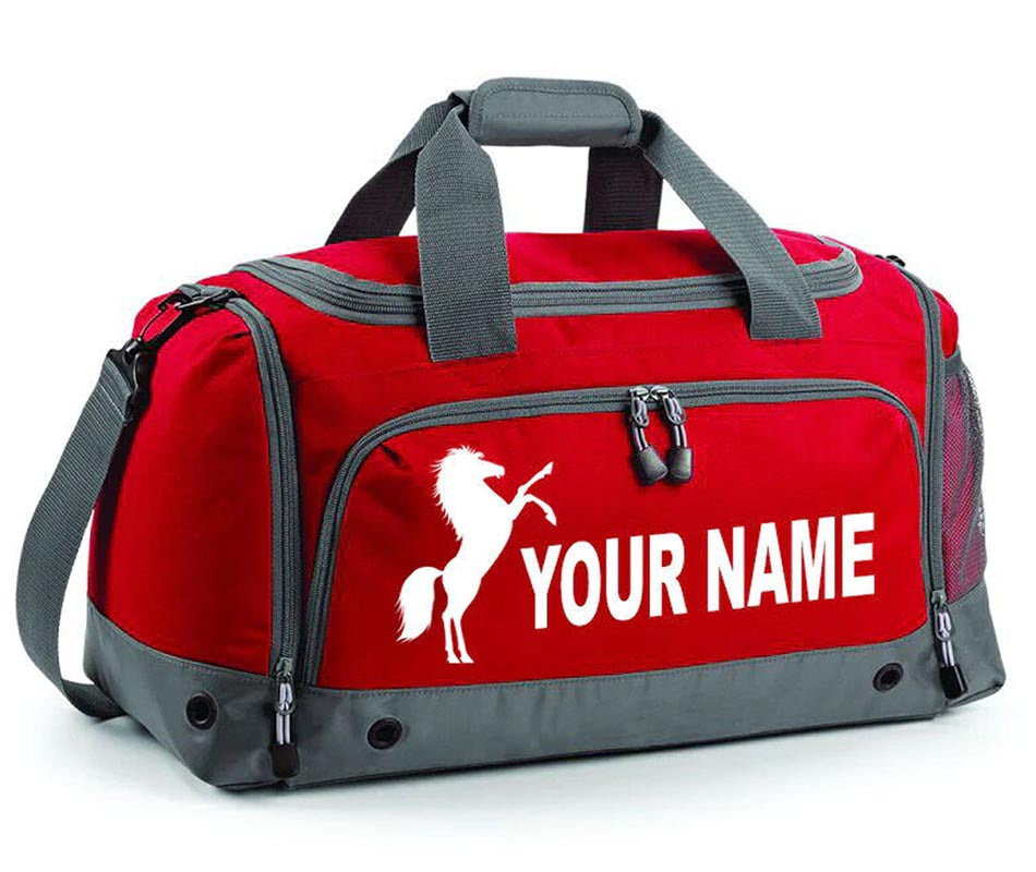 Personalised Sports Horse Jumping Riding Training Holdall Equestrian Kit Bag