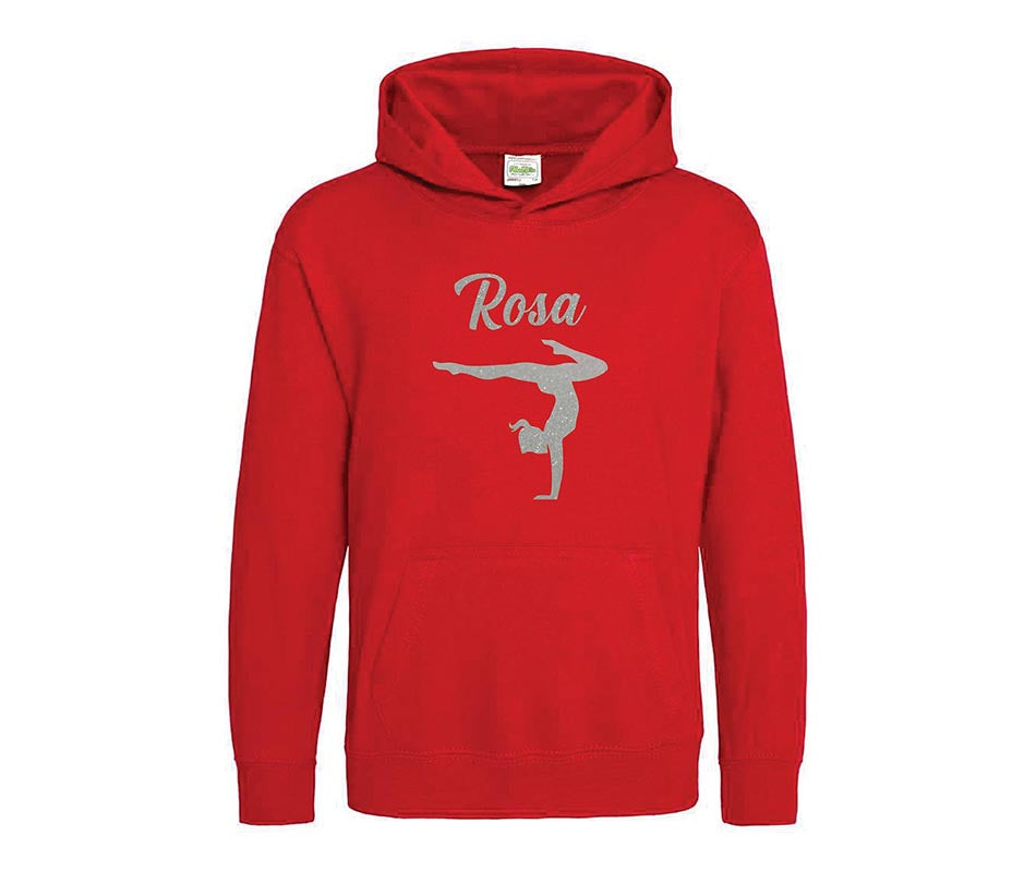 Personalised Ladies Gymnastics Hoodie Jumper Top Workwear Sportswear Outerwear Women Hoodies