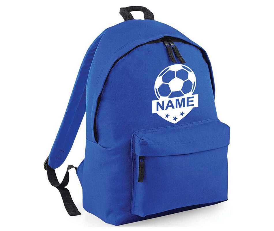 Personalised Football School Backpack Bag Kids Any Name Text Girls Boys Rucksack Casual and Travel Bag PE Kit