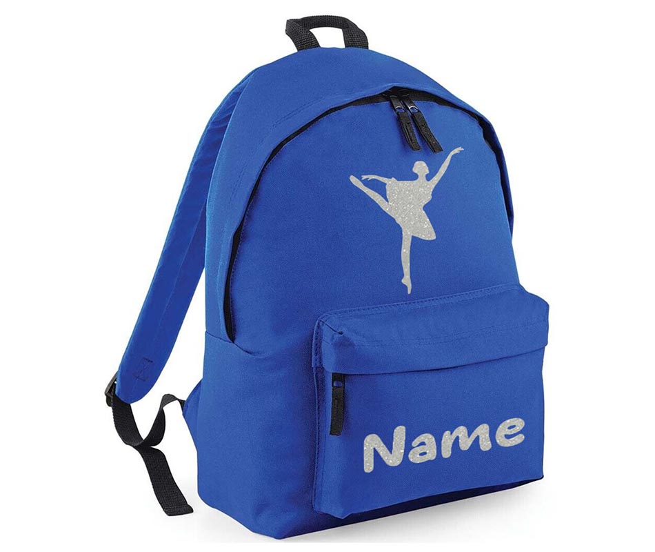 Personalised Gymnastics Ballet Dancer School Backpack Kids Any Name Text Girls