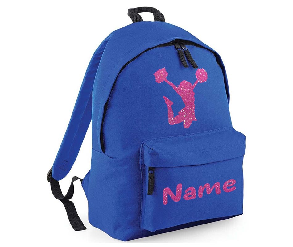 Personalised Gymnastics Cheerleader School Backpack Kids Any Name Text Girls