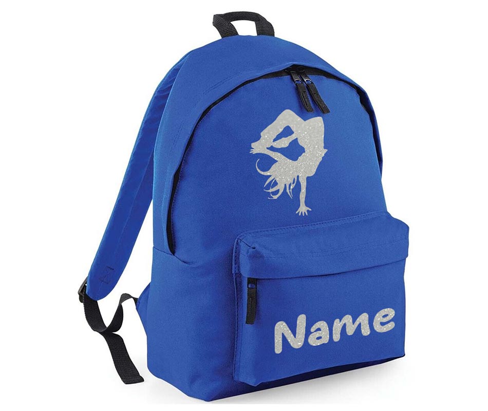 Personalised Gymnastics Street Leader School Backpack Kids Any Name Text Girls