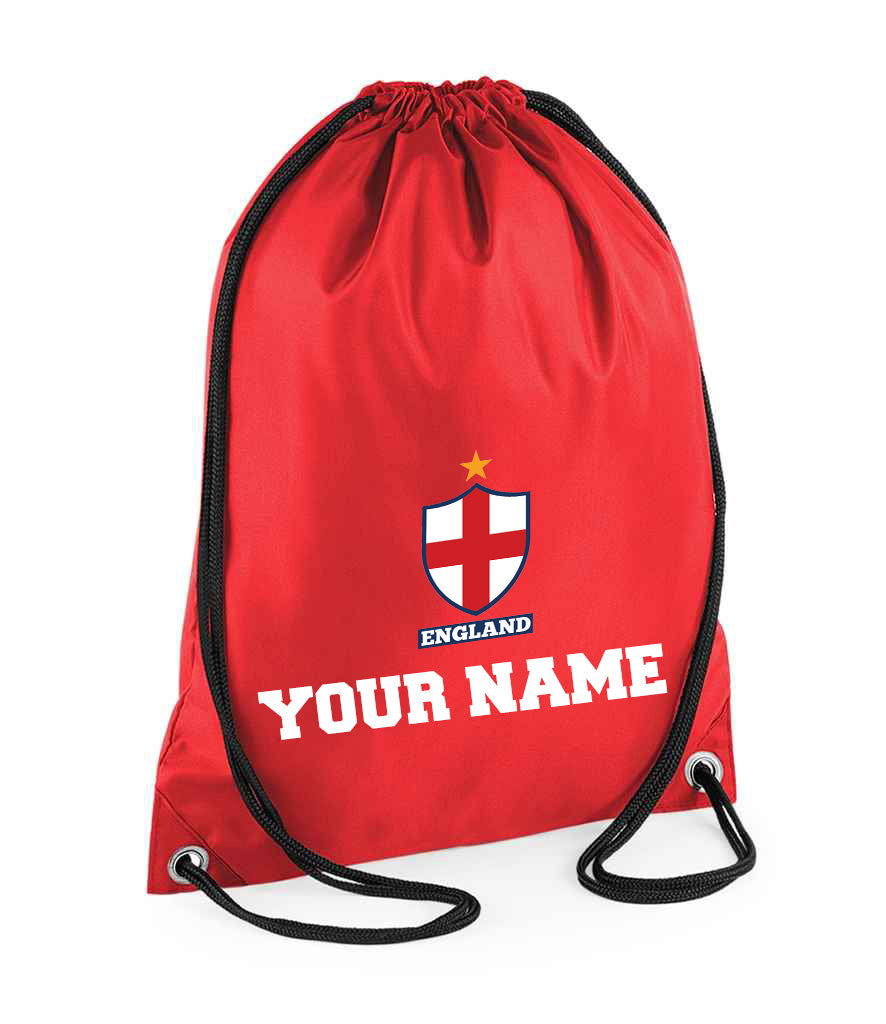 Children Personalised England Flag Badge Sports Football Kit