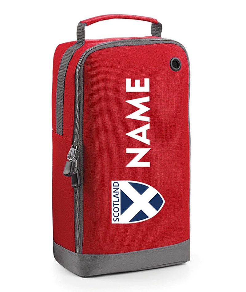 Personalised Scotland Boot Bag Sports School Gym PE Accessory Customised Kit Bag