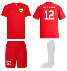 Personalised Wales Style Football Kits Custom Shirts Shorts and Socks