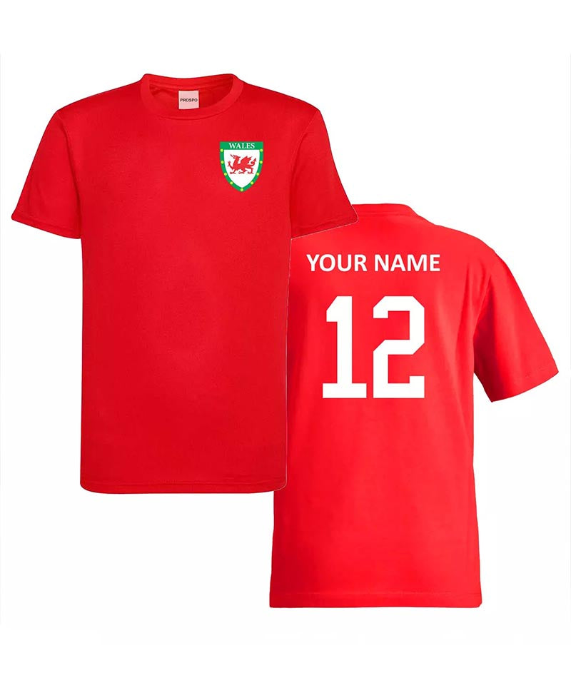 Personalised Wales Custom Football Shirts For Boys And Girls Best Birthday Gift