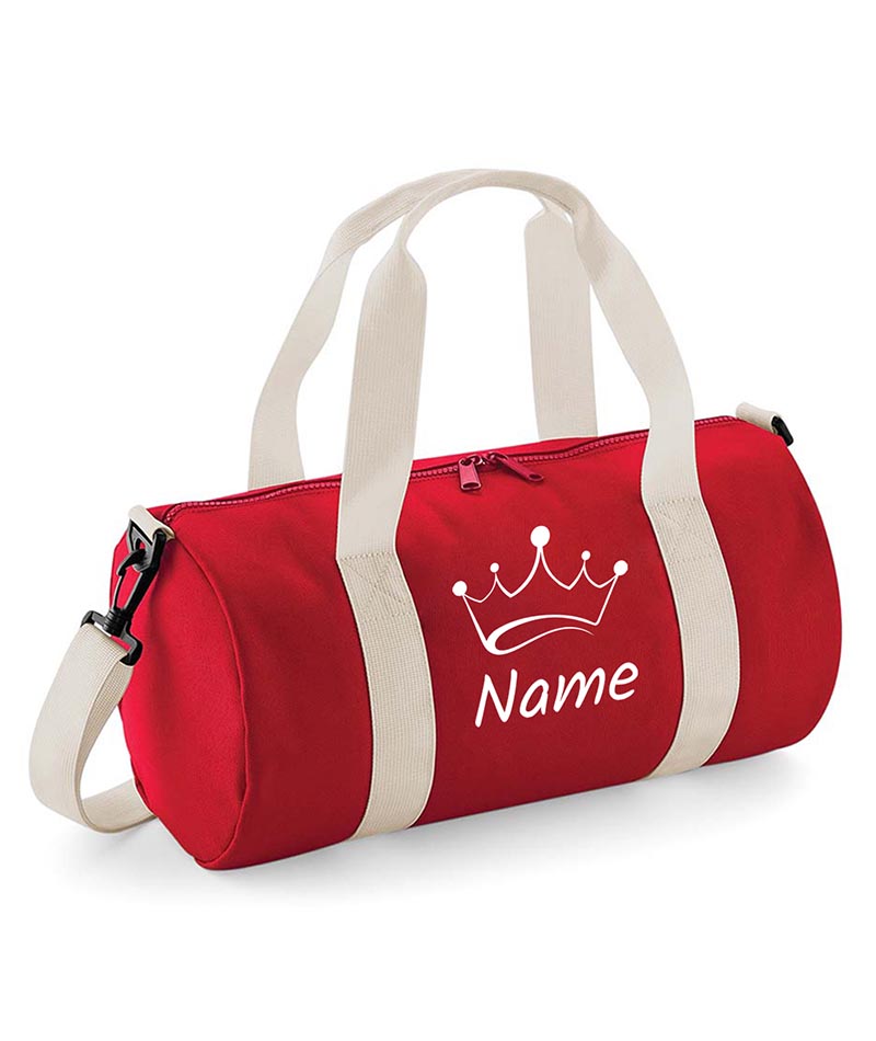 Personalised Crown with Your Name School Gym Kit Kids Bag Gift Gym