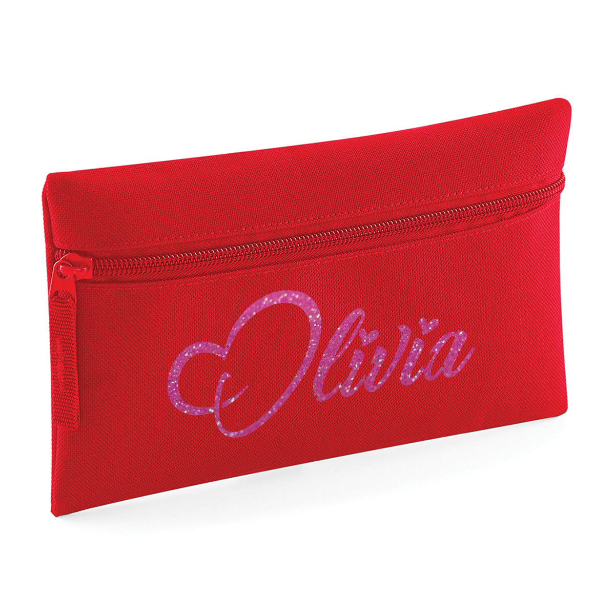 Personalised Pencil Case with Glitter Name School Equipment Pens Bag Case Best Gift