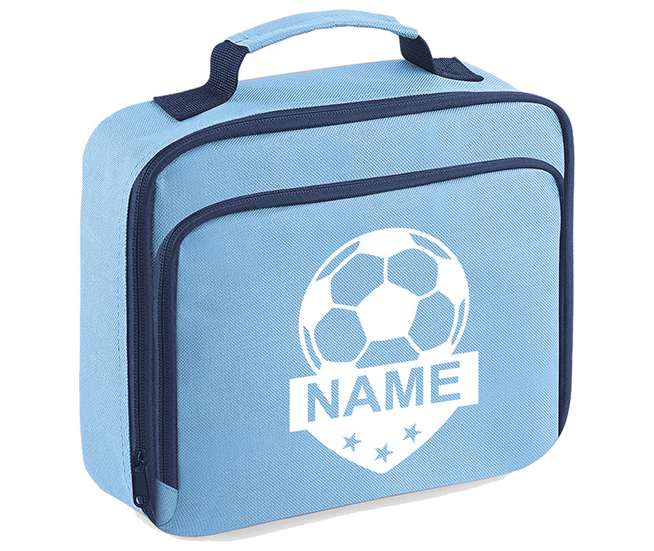 Personalised Football Name Lunch Bag Boys Girls Insulated Children School Dinner