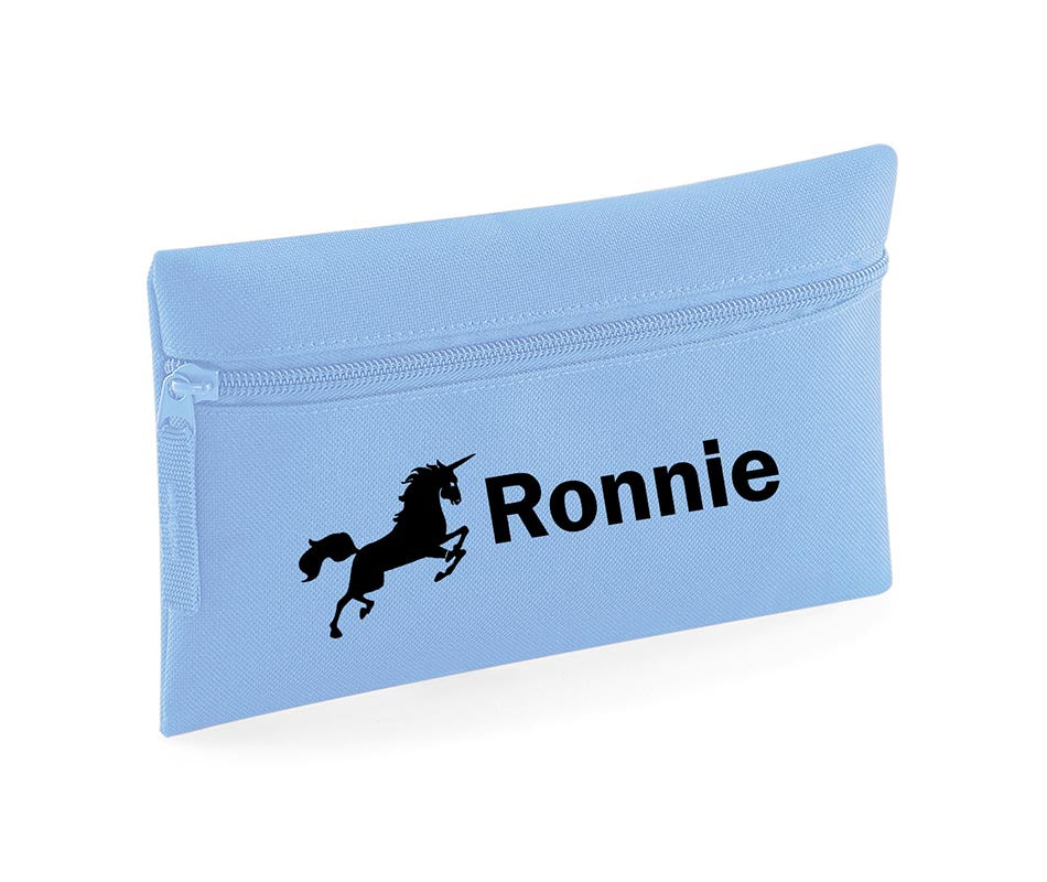 Personalised Pencil Case With Unicorn Print School Equipment Pens Bag Case Gift