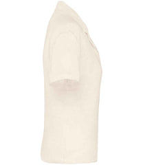 Spasso Ladies Short Sleeve Linen Bowling Collar Shirt