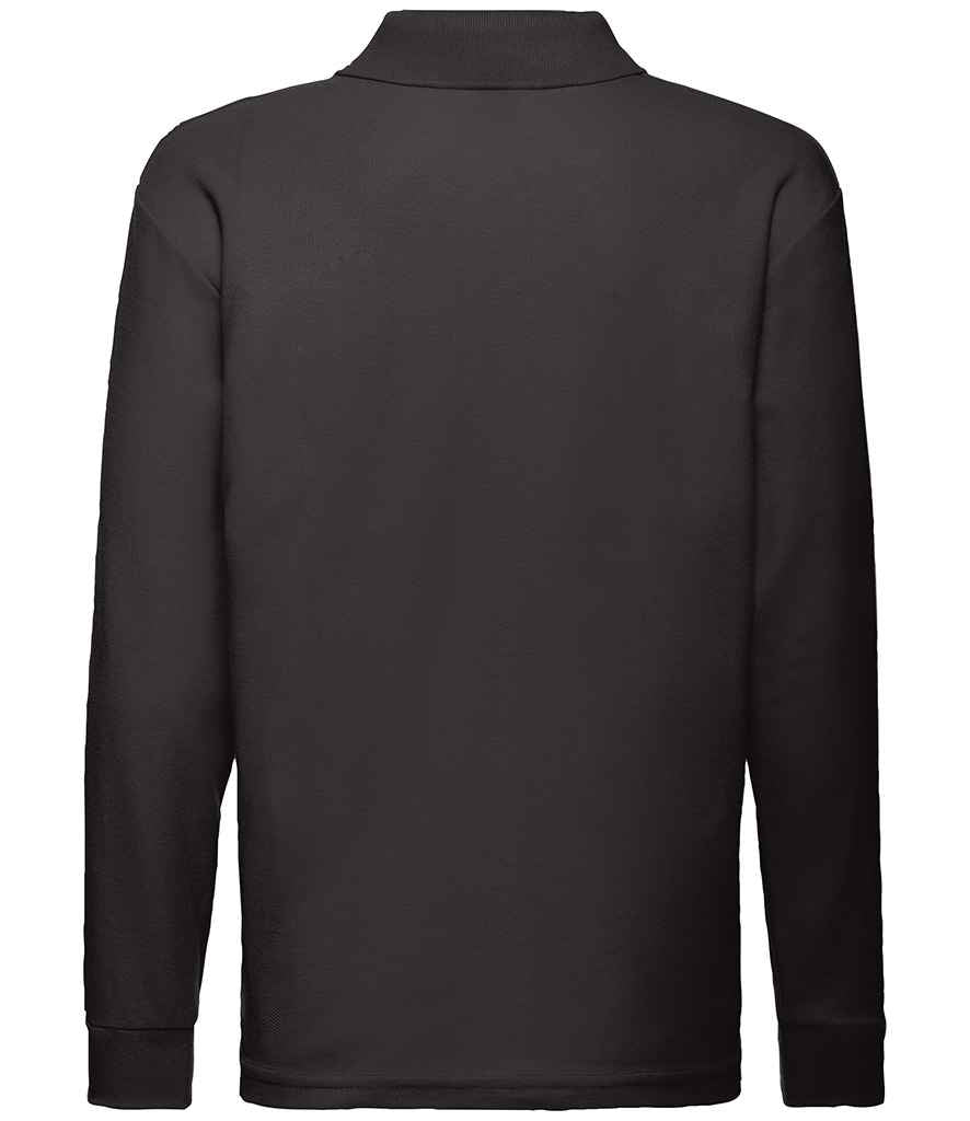 Fruit of the Loom Kids Long Sleeve PolyCotton Piqu Polo Shirt