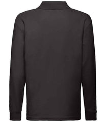Fruit of the Loom Kids Long Sleeve PolyCotton Piqu Polo Shirt